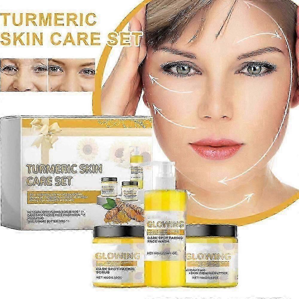 3 In 1 Turmeric Glow Combo Skincare Set, Glow Combo Skincare Set