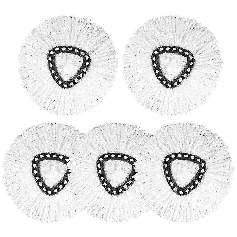 Mop Head Replacement 5 Pack for Spin Mop, Microfiber Cleaning Heads, Compatible with Standard Mop Models