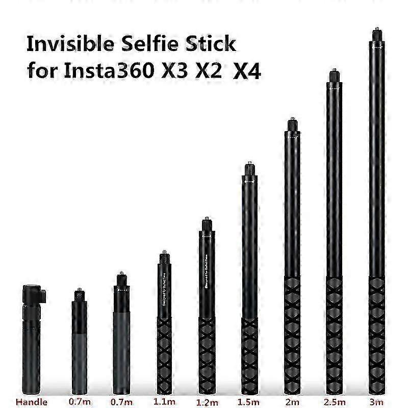 Selfie Stick Unsichtbar für Insta360 X3 X2 Selfie Stick Bullet Time Bundle Griff für Insta360 X4 Panoramakamera Zubehör DJI