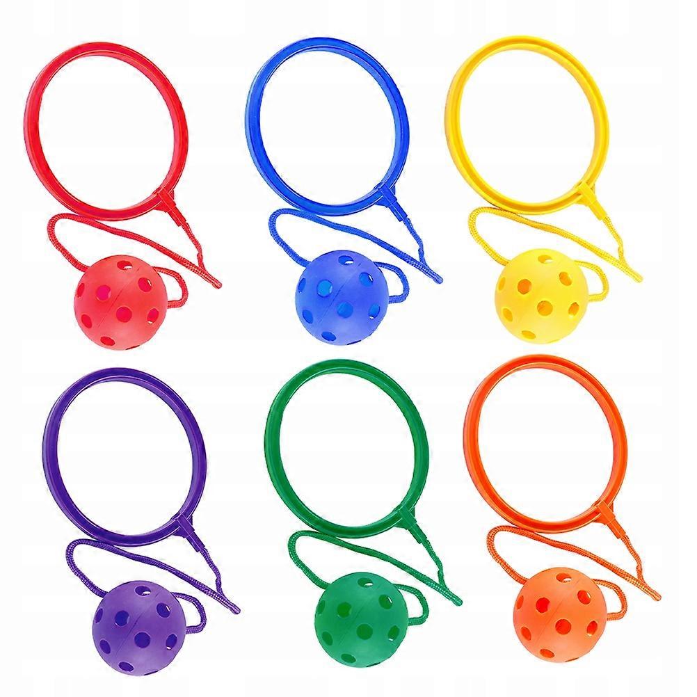 6pcs Jump Leg Ball Toy Rope Cube Skip Ball For Kids Exercised