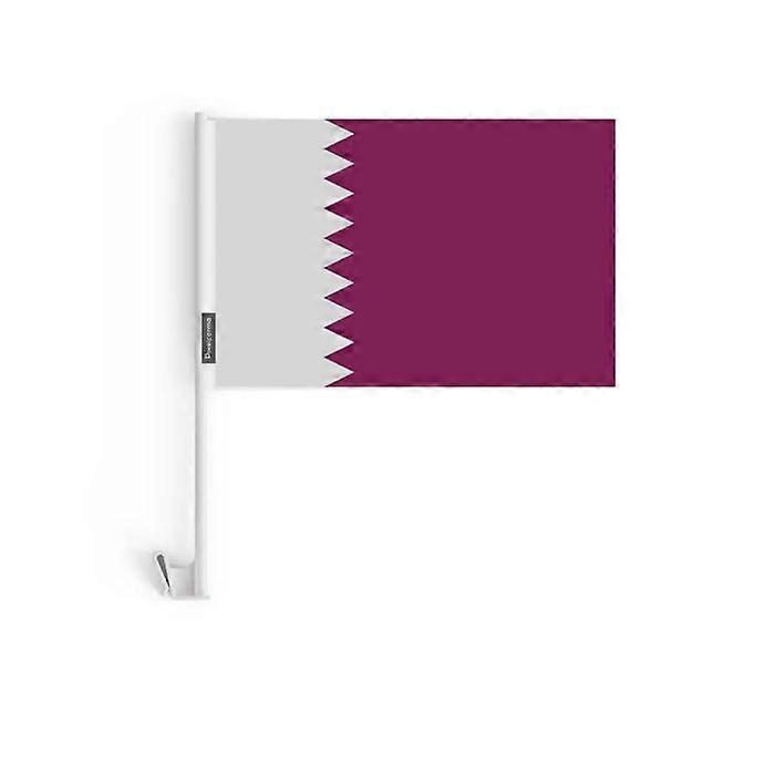 Car Flag - Qatar - 14 x 21 cm - 20 pieces - Polyester - Double-sided print