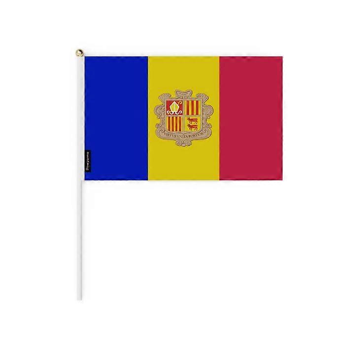 Miniature Flag - Andorra - 20 x 30 cm - 100 pieces - Polyester - Lightweight - Double-Sided