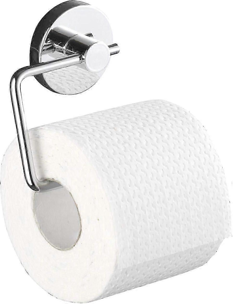 wall toilet paper holder, holder for toilet paper in bathrooms and toilets, chrome-plated metal, 13 x 10.5 x 3 cm