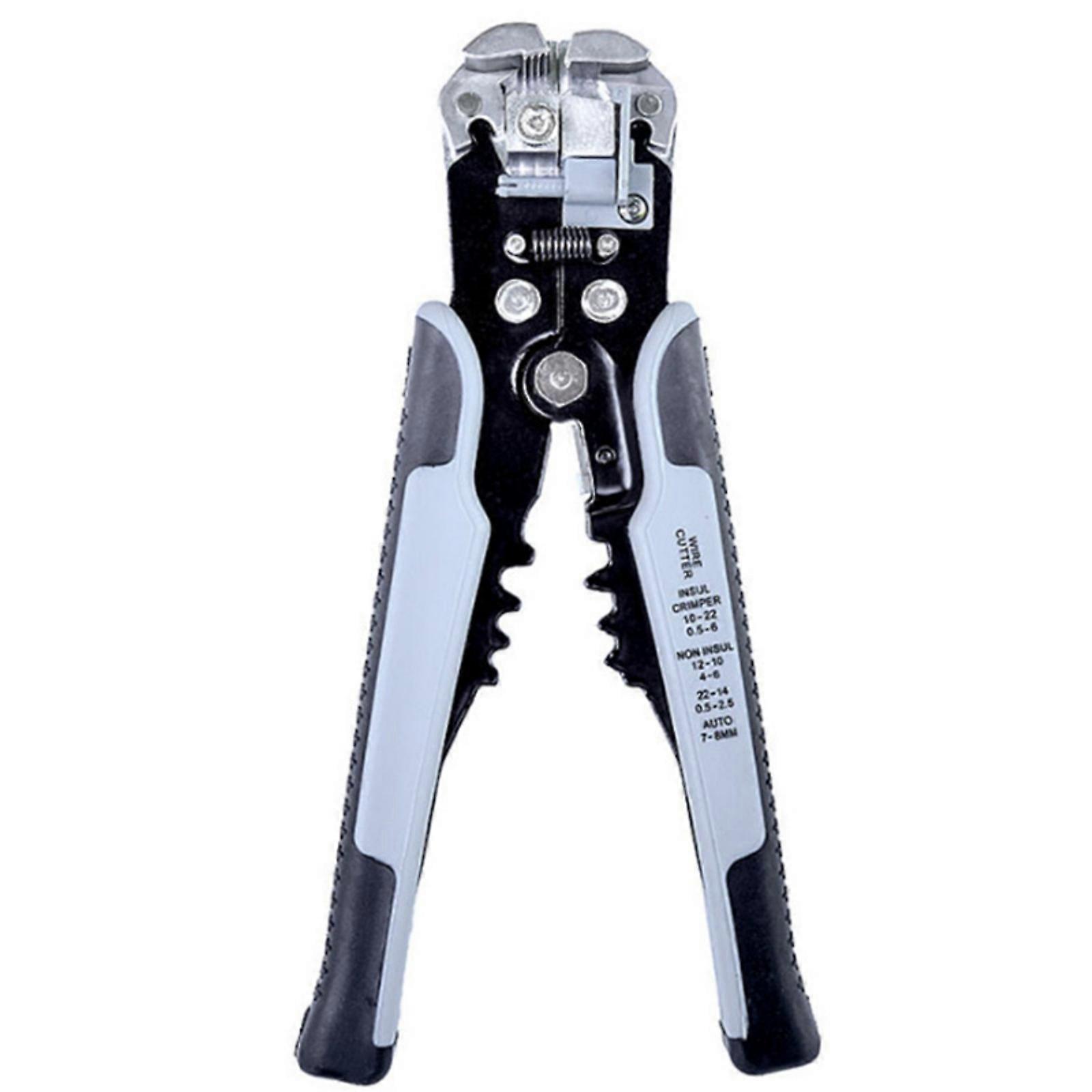 Multifunction Crimping Pliers With Fine Adjustment Screw And Antislip Handle Electrical Pliers For Electrical Projects Grey
