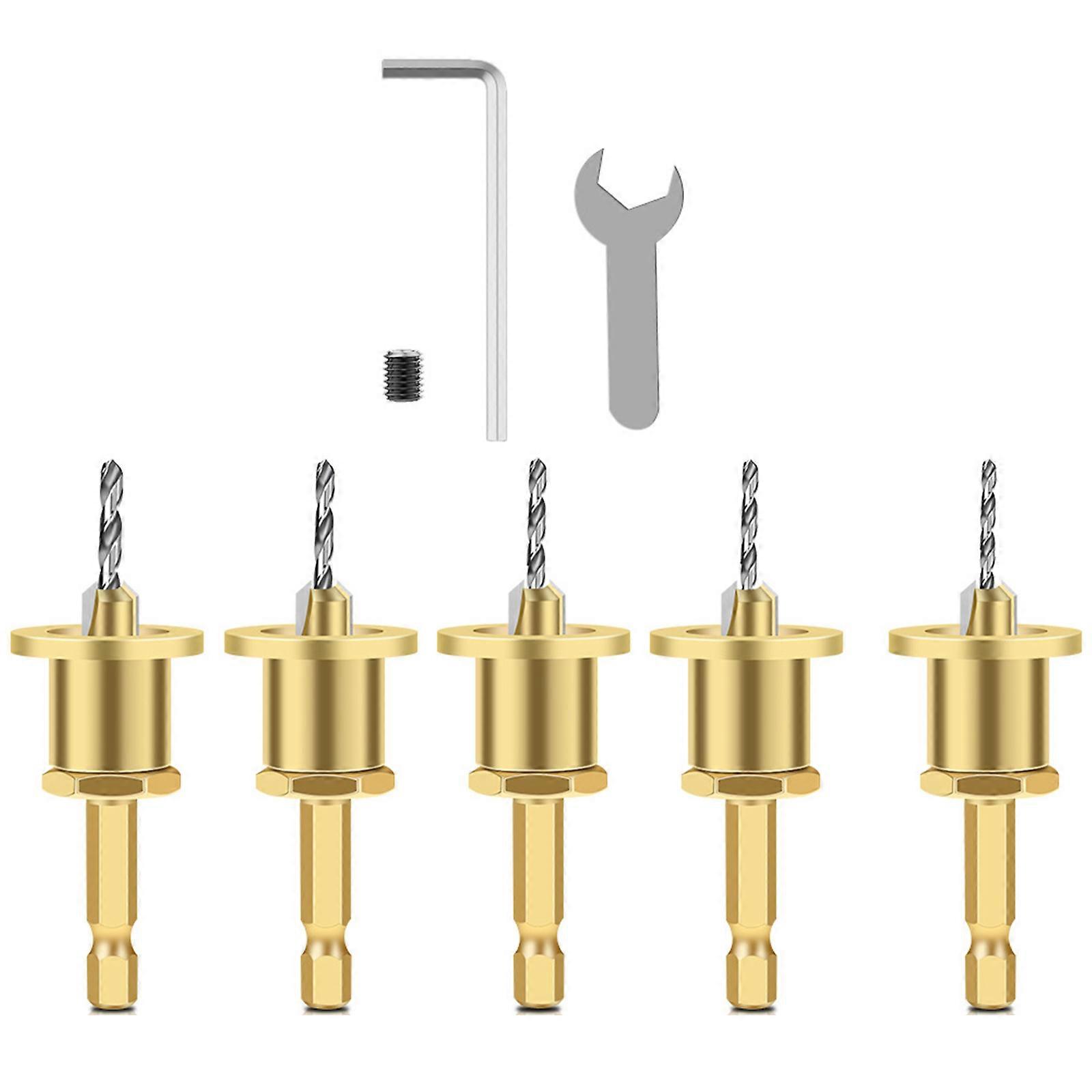 8mm Shank Drills Bit Core Countersink Drills Router Bit Woodworking Tool With Hexagon Wrench Woodworking Tool