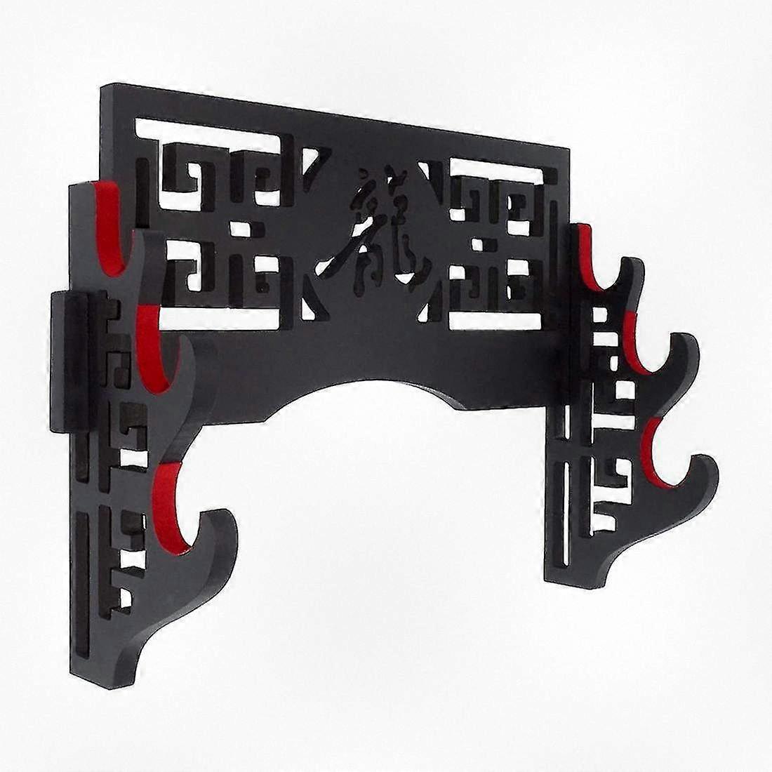 Velvet Sword Wall Mount Display Stand with Felt Strips for Various Samurai Swords including Katana and Wakizashi (3 Tier Design)