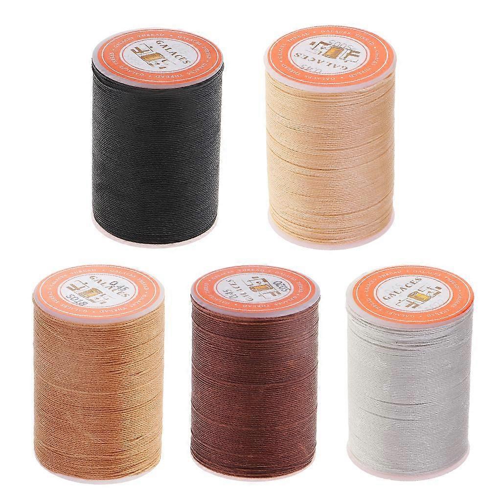 5 bobines 0,45mm fil couture couture cordon ciré artisanat polyester multicolore