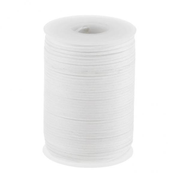 2X 1 Roll 150D Waxed Polyester Braided Thread for DIY Leathercrafts White