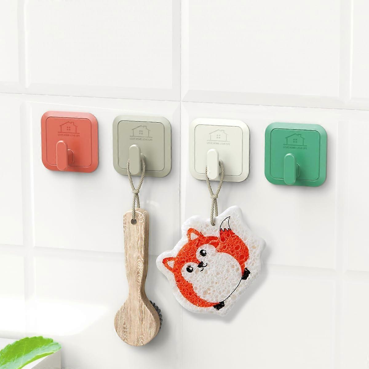 One pack of self adhesive hooks rust-proof wall suitable for kitchen