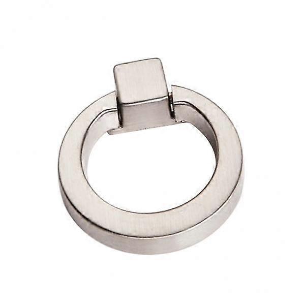 4xRing Circle Door Handle Pull Cabinet Knobs Brushed