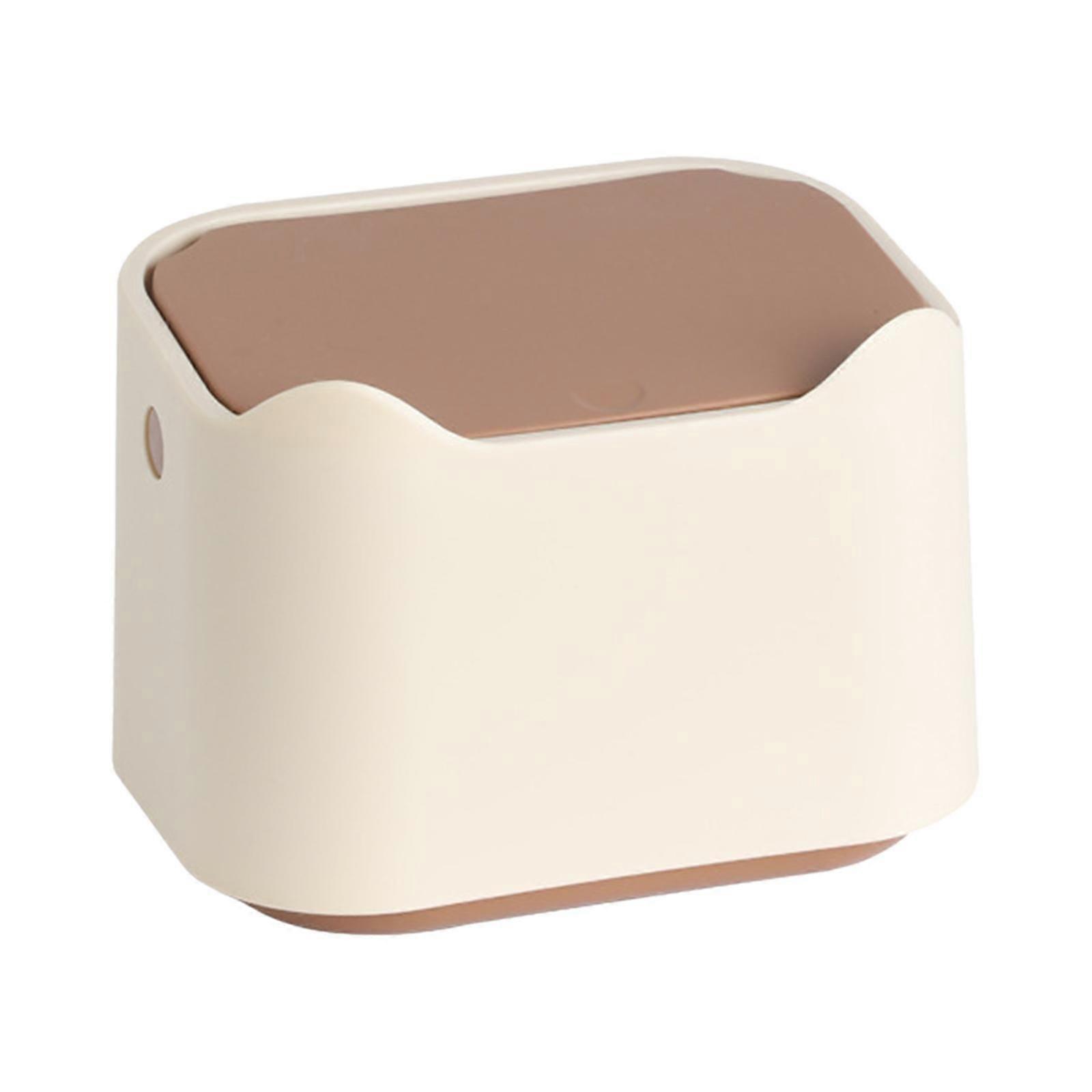 Mini Trash Can Litter Container Push Button Dustbin Tiny Trash Bin Countertop