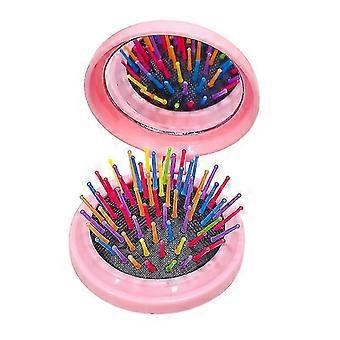 Cartoon Girl Heart Portable Comb Fleur Air Cushion Peigne avec Maquillage Miroir T