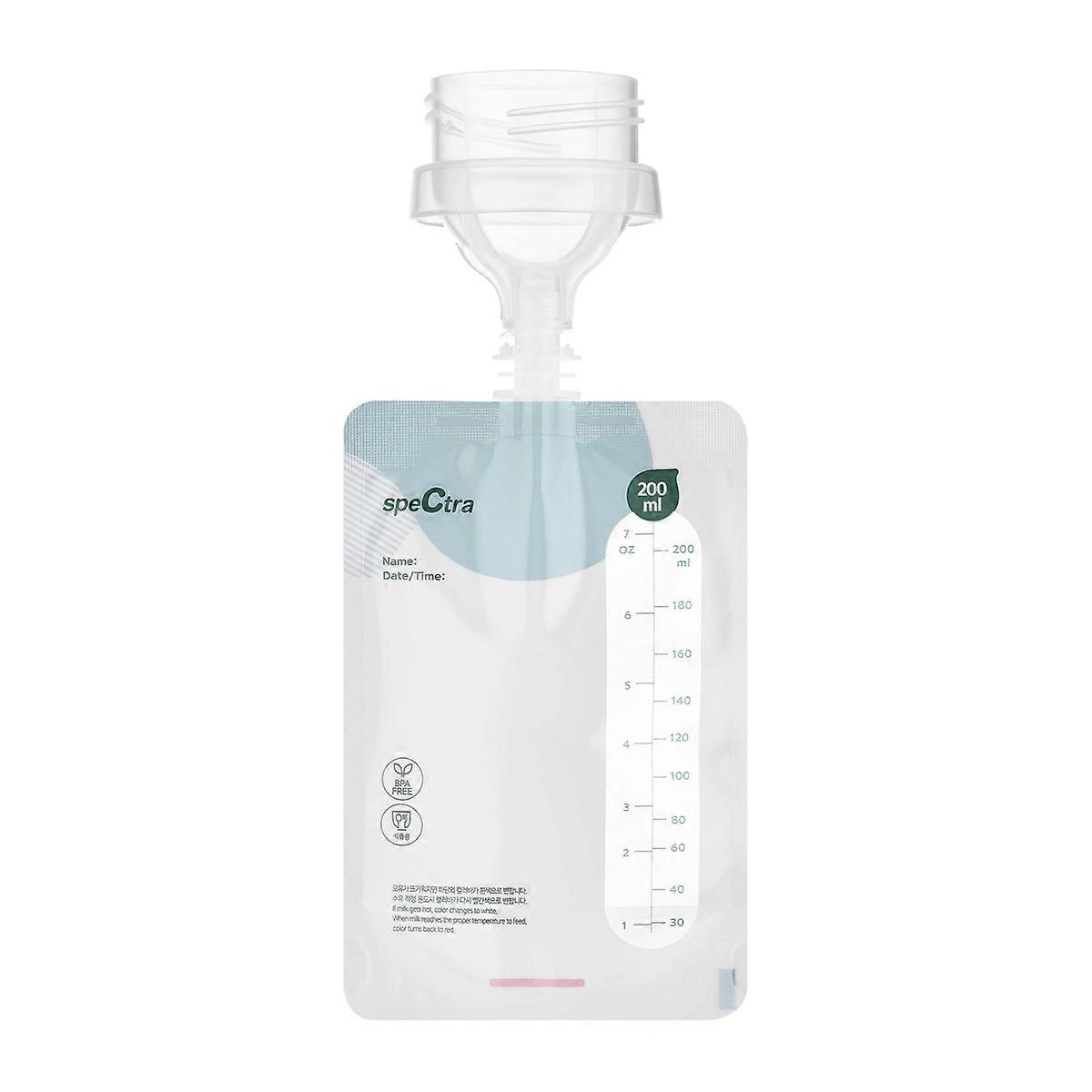 Spectra Simple Store Breast Milk Collection Storage Bags With Bottle Connector, 10ct
