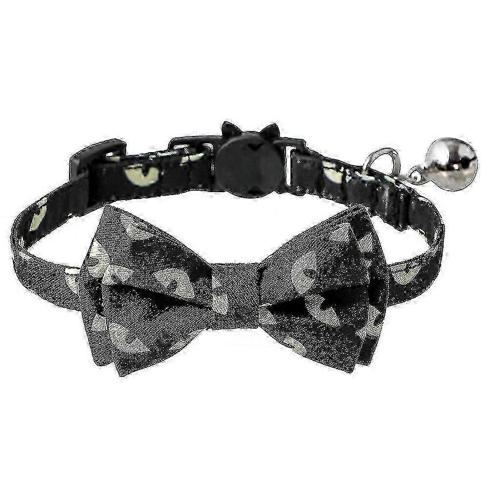 1 Pack Cat Collars,adjustable Kitten Safety Collars With Bells And Bow Ties (28cm)