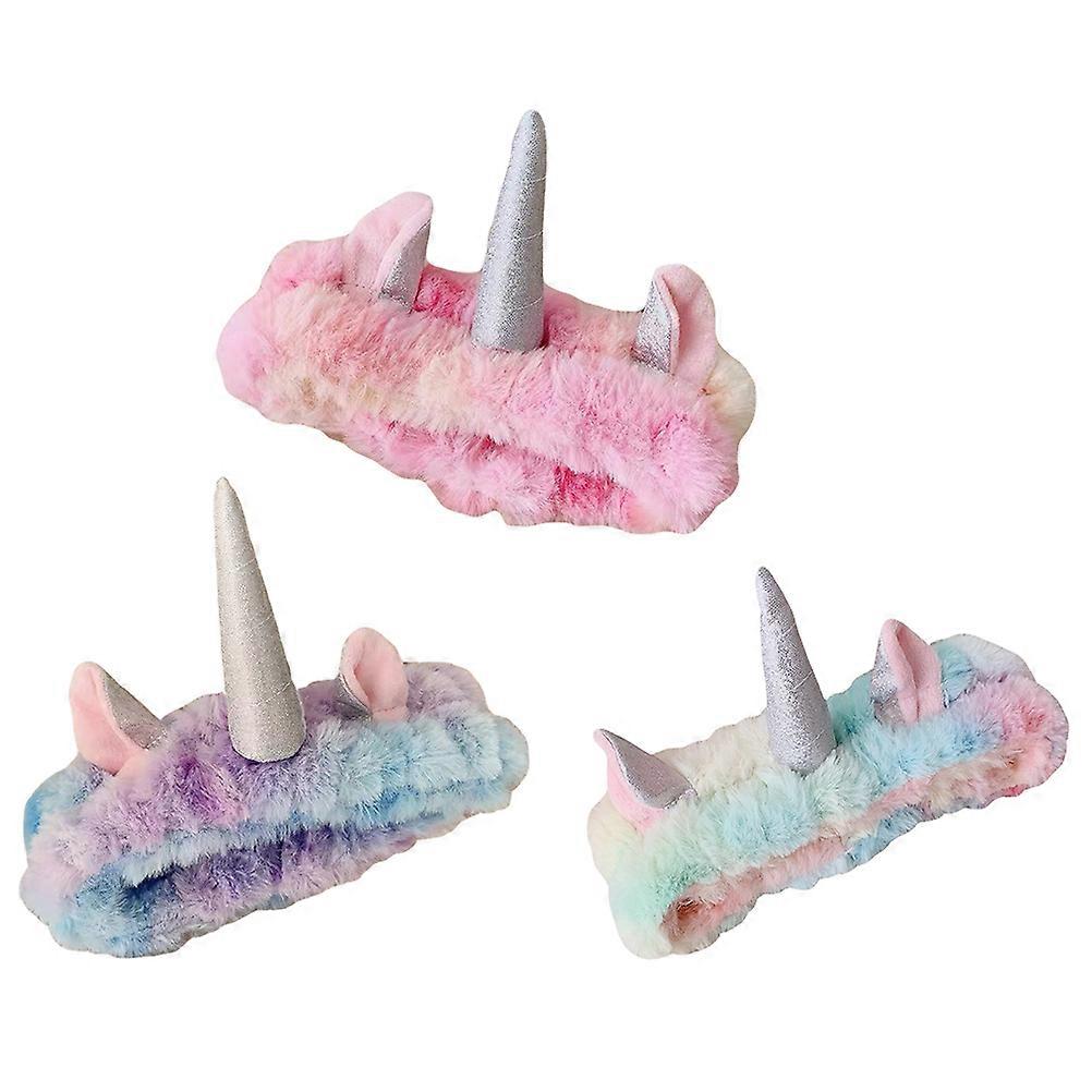 a refined and professional product description based on the title you provided:

 

**3pcs Unicorn Shower Hair Bands – Cute Makeup Headband for Face