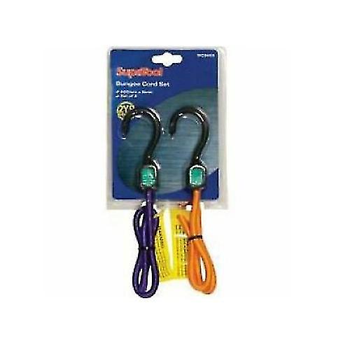 SupaTool Bungee Cord Set With Plastic Hooks (Pack Of 2)