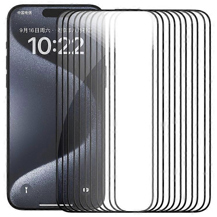 NILLKIN 10Pcs EZ SET Series Compatible For iPhone 15 Pro Max Screen Guard AGC Glass Screen Protector