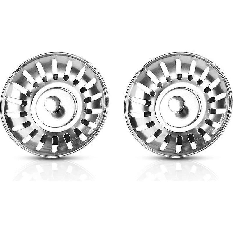 Set of 2 Universal Stainless Steel Sink Stopper Drain Sink Strainer for Kitchen Sink (Set of 2)