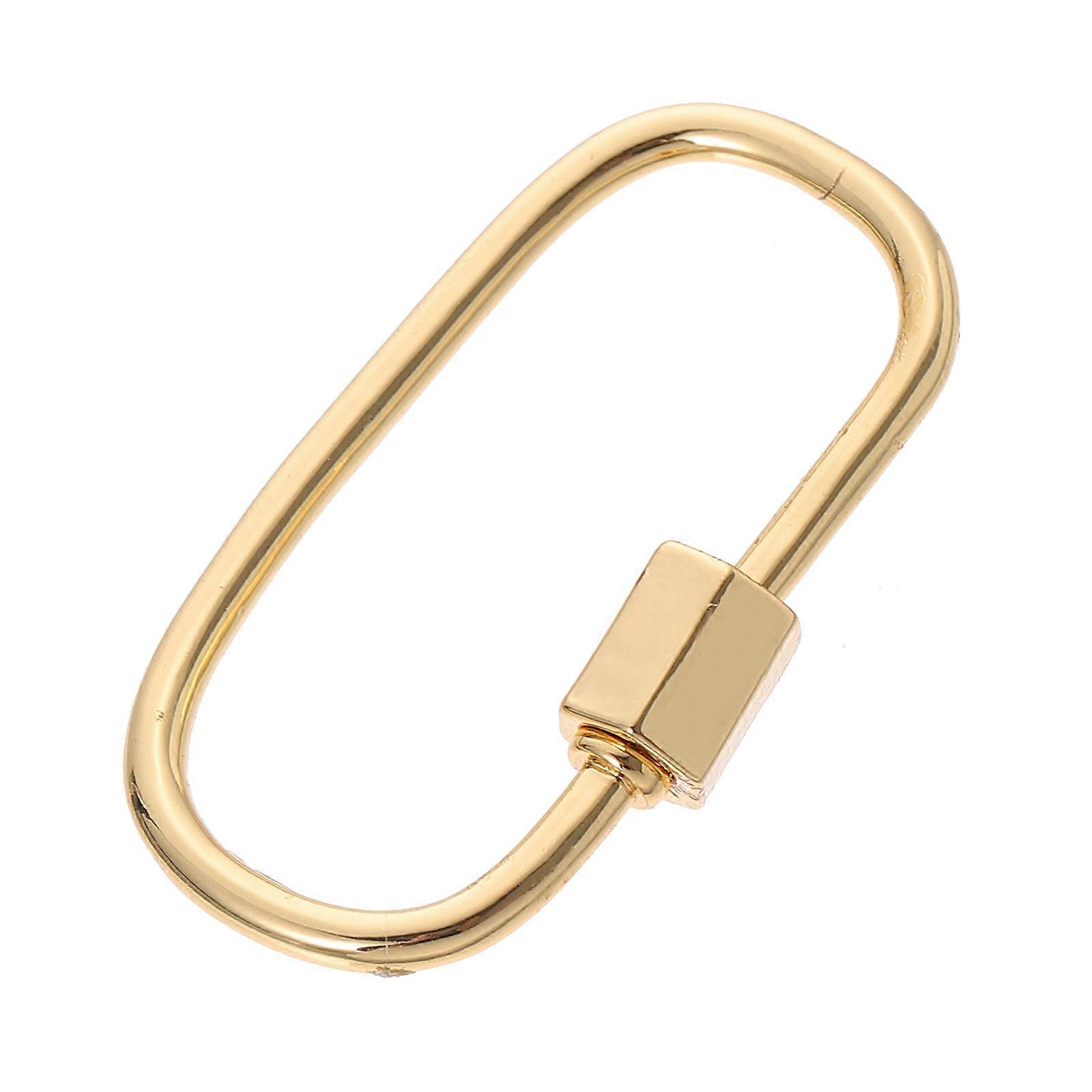 Oval Screw Lock Carabiner Clip for DIY Jewelry Making – Durable Craft Accessory for Necklaces and Keychains