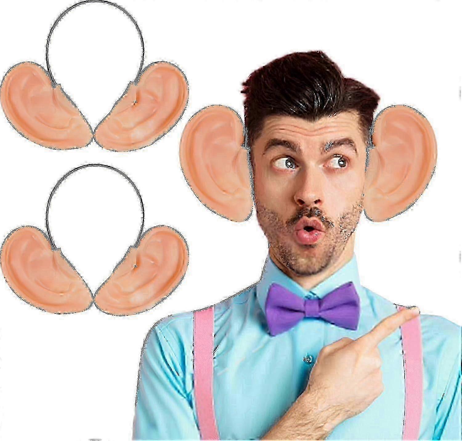 ハロウィーンのコスプレパーティーのための2個の巨大な偽の豚の耳のヘッドバンド