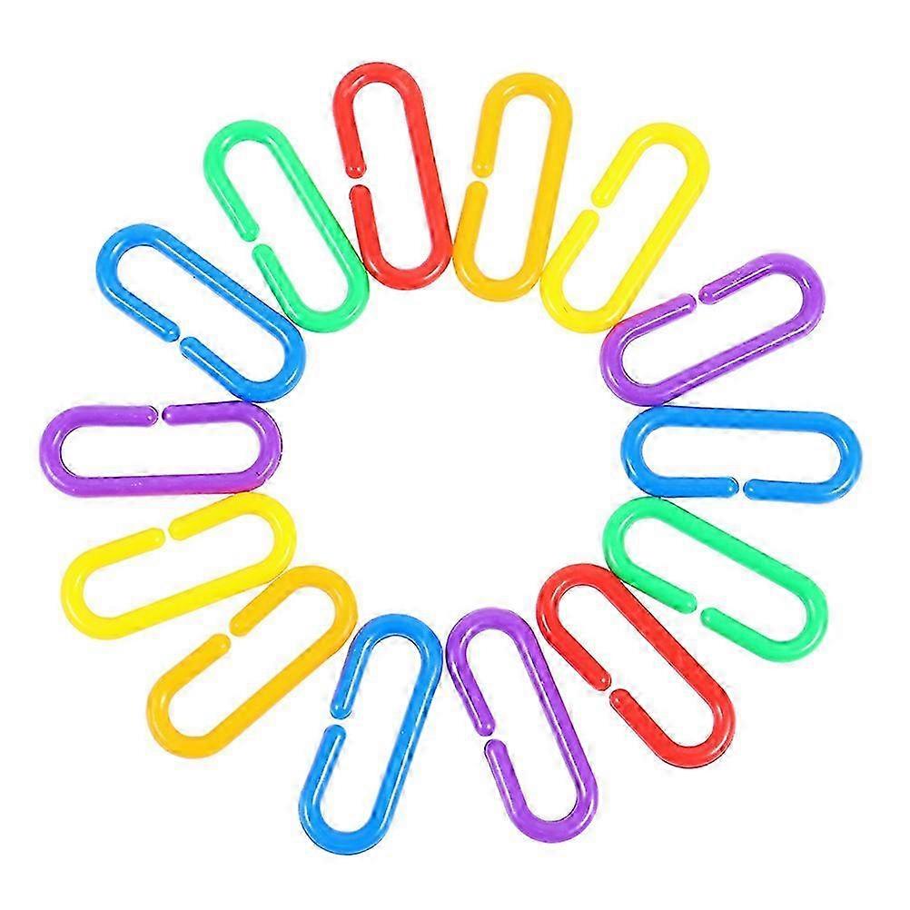 150pcs Plastic C-clips Hooks Chain Links C-links for Educational Use in Kids' Toys