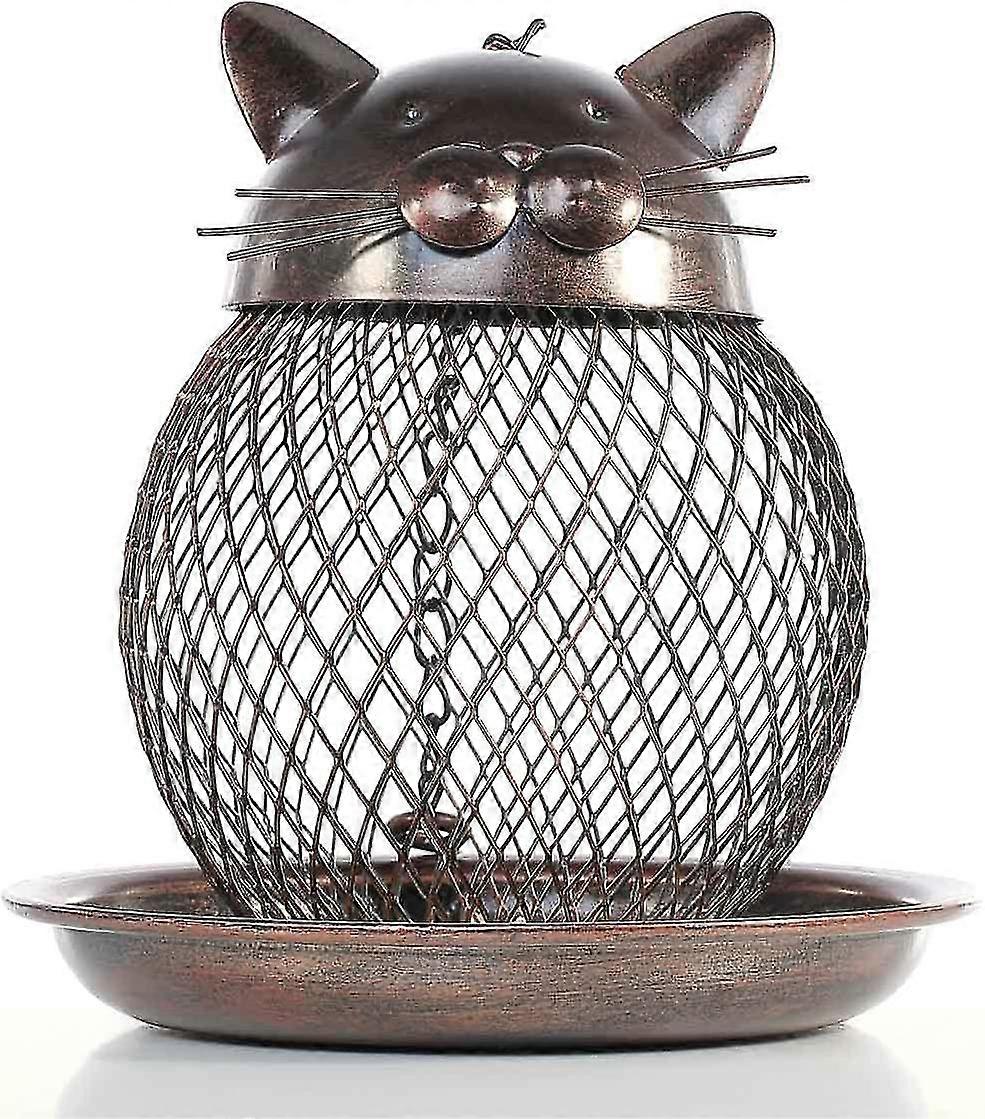 Cat Shaped Bird Feeder bird feeder Vintage garden decoration exterior decoration Run away--