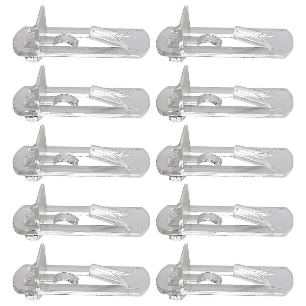 Shelf Support Clips Transparent Plastic Cupboard Bookcase Secure Shelves 30Set