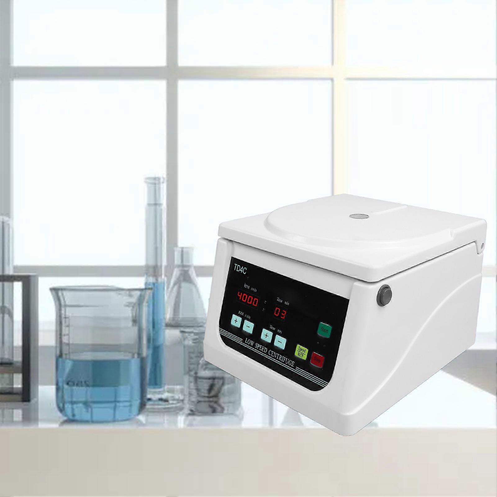 Desktop Centrifuge Machine 2200xg 4000r/min LCD Screen Laboratory Benchtop Centrifuge with Timer for Blood Beauty UK Plug 220V