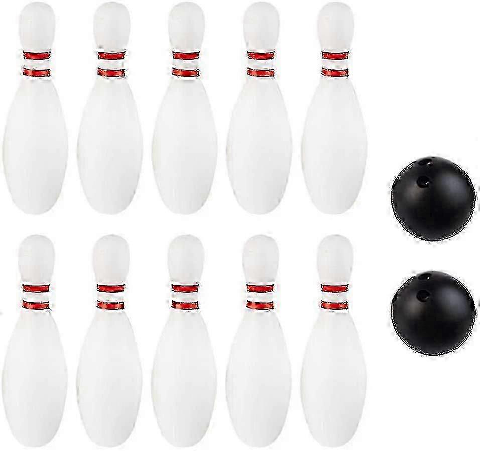 10x Bowling Set Skittles Game With 2 Balls Educational Toys For Kids BD 2025