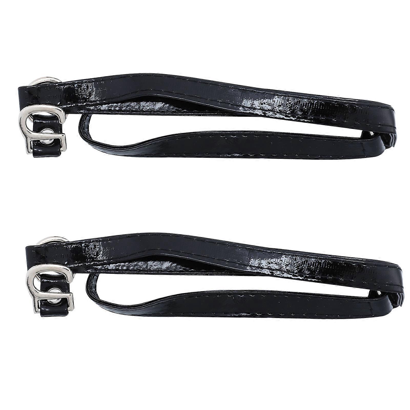 أحذية ذات كعب عال مطاطي أحزمة ارتداء أحذية غير مريحة أسود 35x4 سم 1 زوج