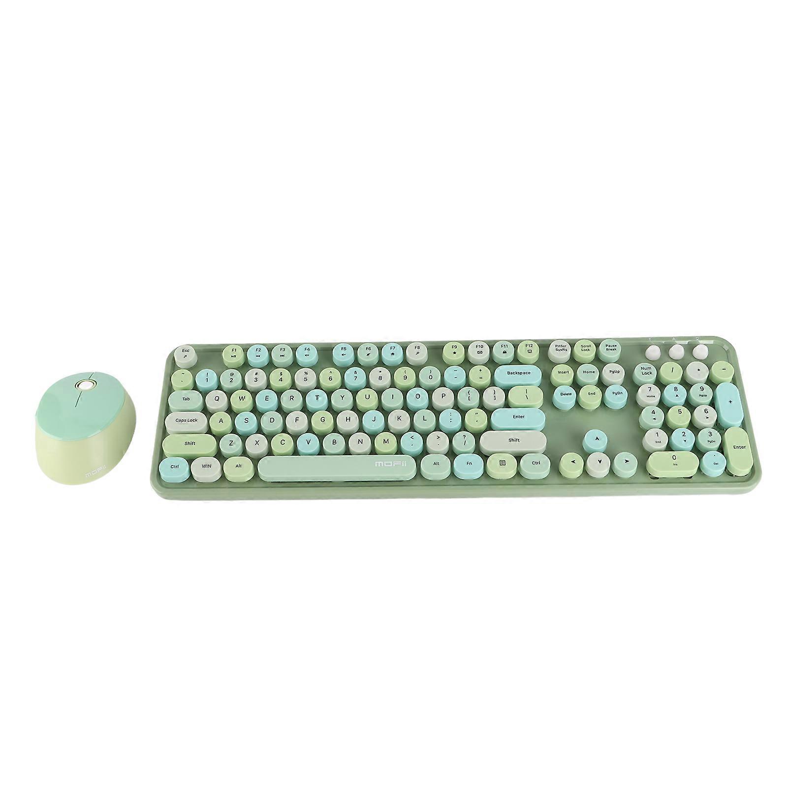 Wireless Keyboard and Mouse Set, USB Key, Ergonomic and Mechanical, Compatible with Windows XP/7/8/10