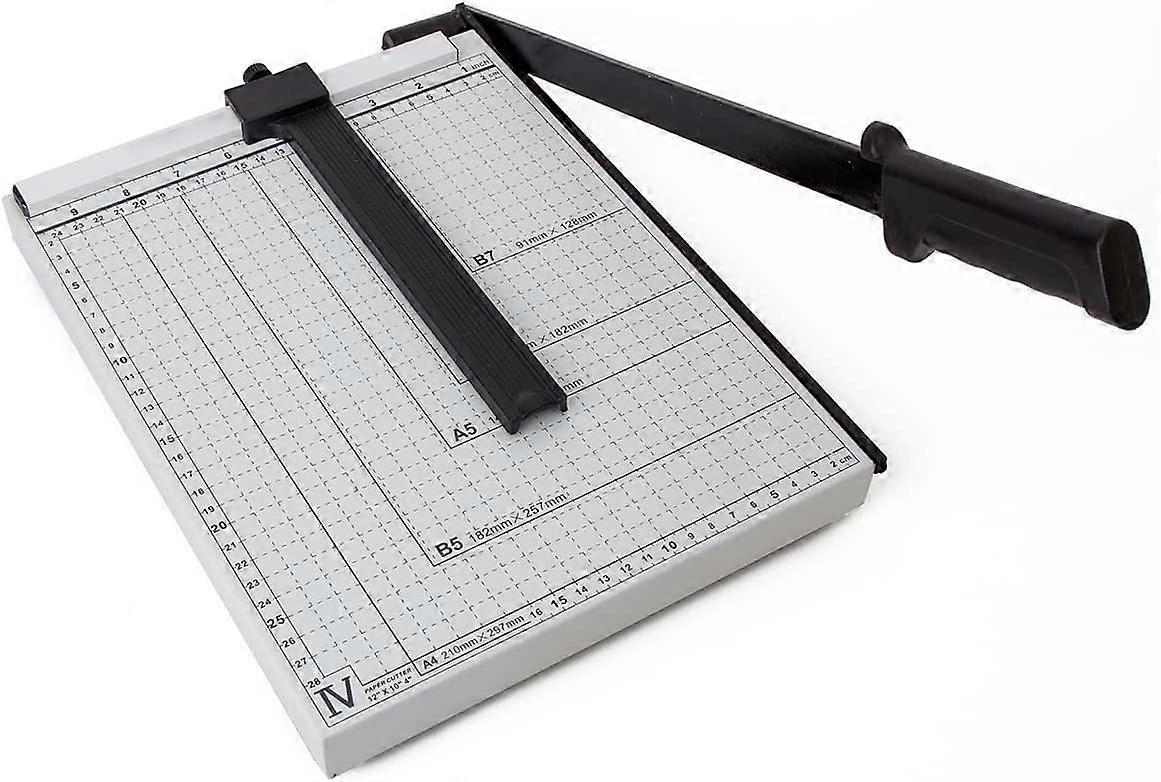 Paper cutter, paper guillotine, portable paper cutter, paper cutting board with grid lines, for office/DIY/school/home use