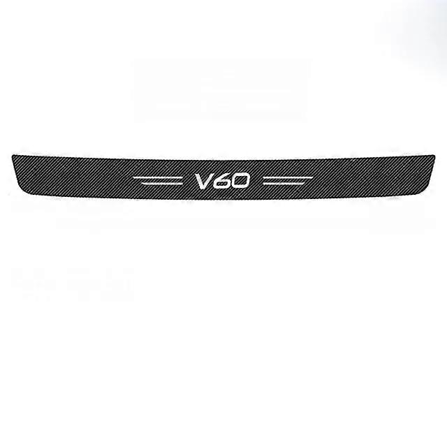 Carbon Fiber Car Door Sill Protector Stickers Threshold Tape Suitable for Volvo V60 Logo Trunk Bumper Scratch Guard Protective Strips