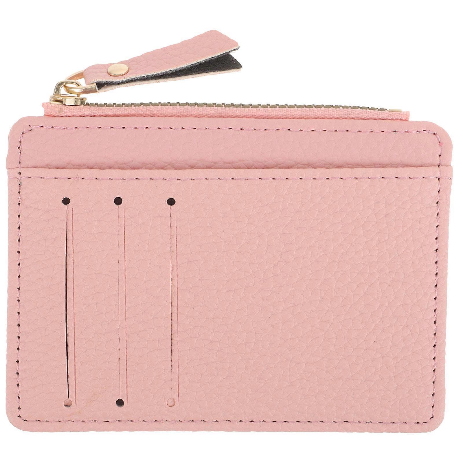 Ladies Zippered PU Wallet with Coin Pocket & Card Holder for Outdoor Shopping Travel Classic Color