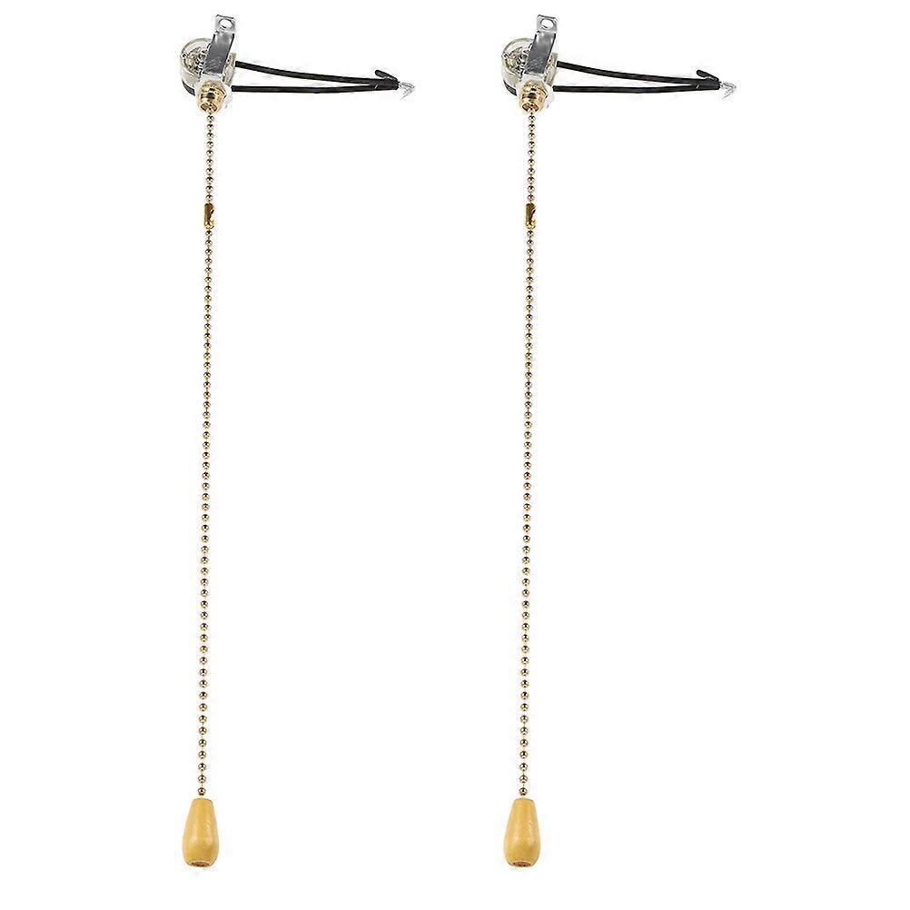 2 Pcs Iron Ceiling Switch Pull Chain for Fans & Lights – Durable Replacement Kit, Safety Standard Compliant for Home Lighting Use
