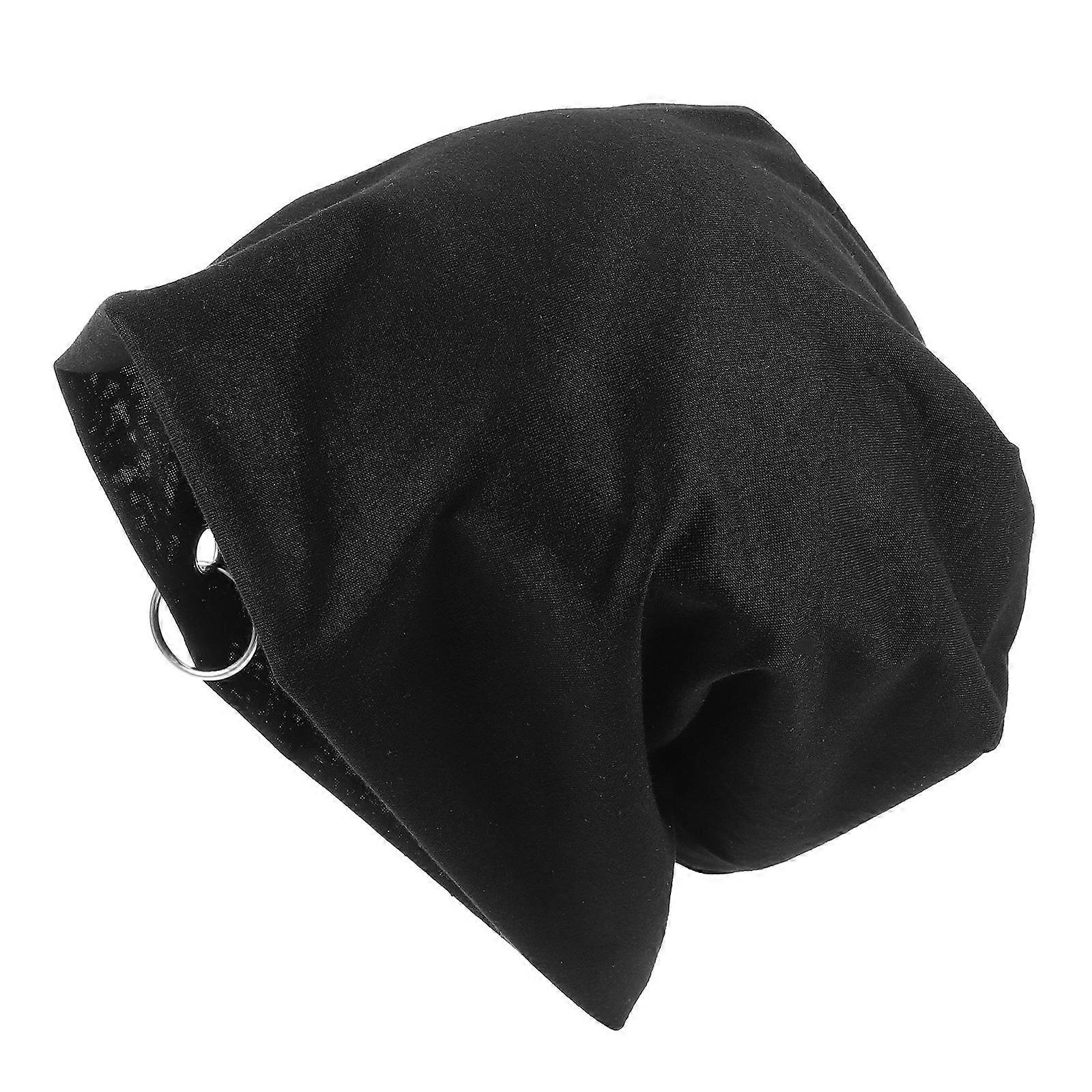 Double Layer Turban Hat for Men – Comfortable Beanie Cap for Daily Wear, Outdoor Activities, Hiking & Casual Outfits – Versatile Material – Black