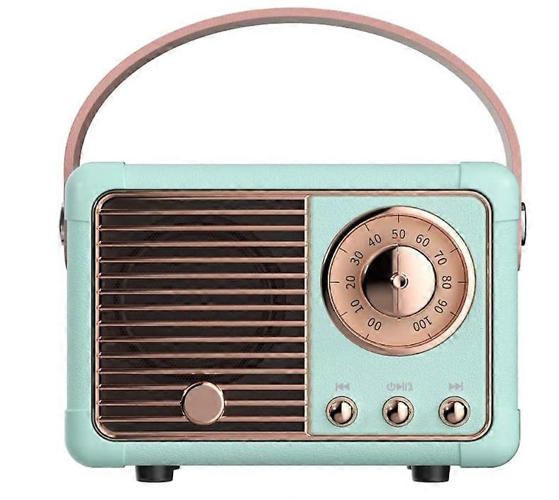 Retro Style Bluetooth Speaker, Classic old style radio design, Small Compact Portable Design, Pale Blue