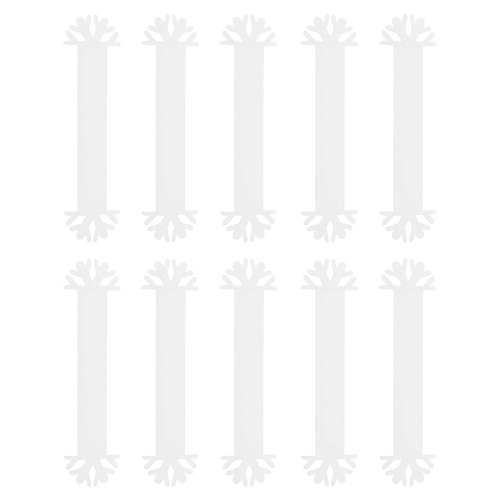 Creative Napkin Rings Snowflake Napkin Holder Elegant Banquet Decor White 19.5X5X0.1CM 20Pack