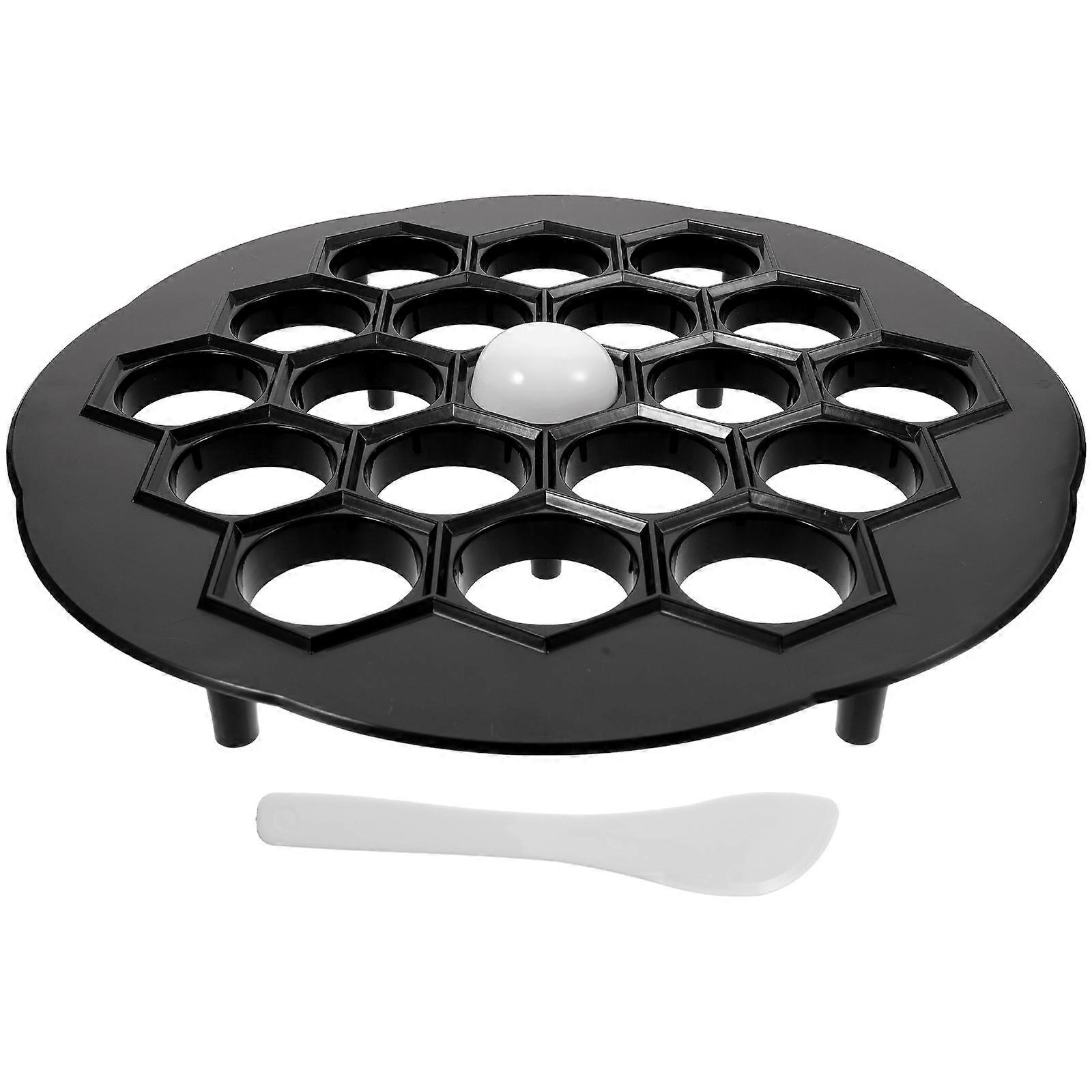 Dumpling Moulds For Household Use Multi-Holes Dumpling Maker Edged Pressing Black 29X29X2CM 1Set
