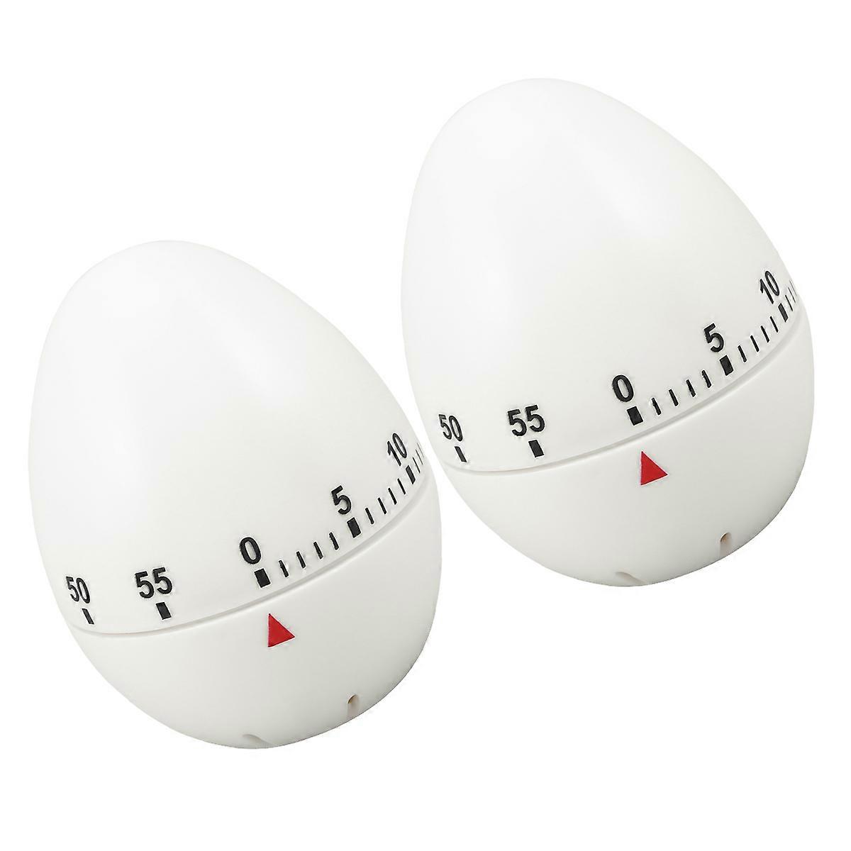 Cute Mechanical Egg Timer Egg Shape Manual Cooking Modern Kitchen Reminder 2Pack 7X6X6cm For Baking And Cooking