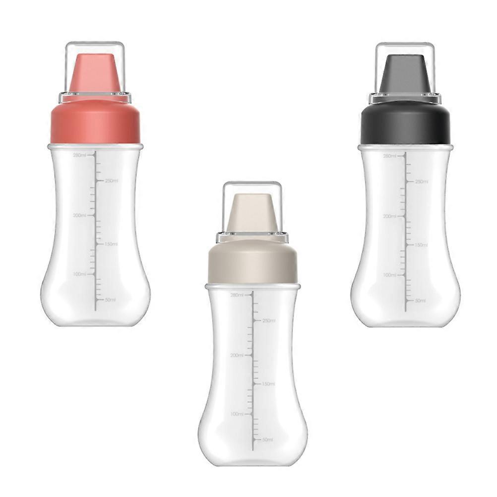 Refillable Squeeze Bottles 350ml Condiment Dispensers For Serving Sauces Grey 3Pcs