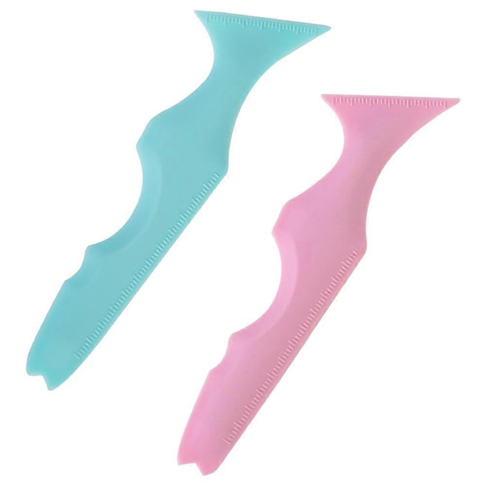 Multi-Use Reusable Eyeliner Stencil Multi-Function Eyeliner Stencil Makeup Application Eyebrow Shaping Assorted Color 2Pcs