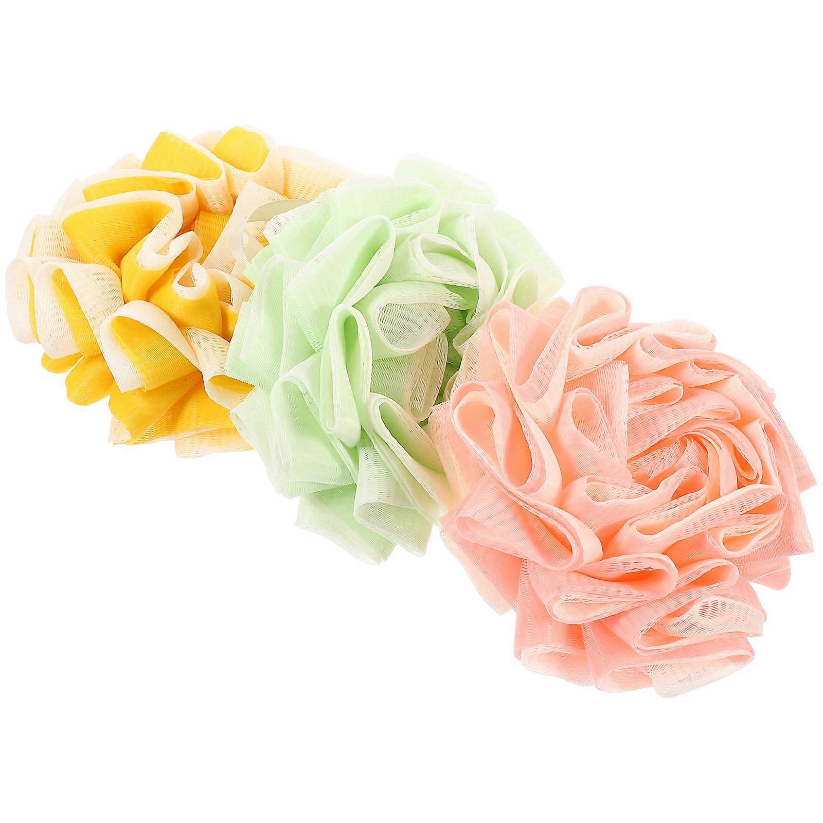 3pcs Bath Loofah Shower Sponges for Men and Women – Soft Mesh Body Puff for Exfoliating, and Gentle Skin Cleansing
