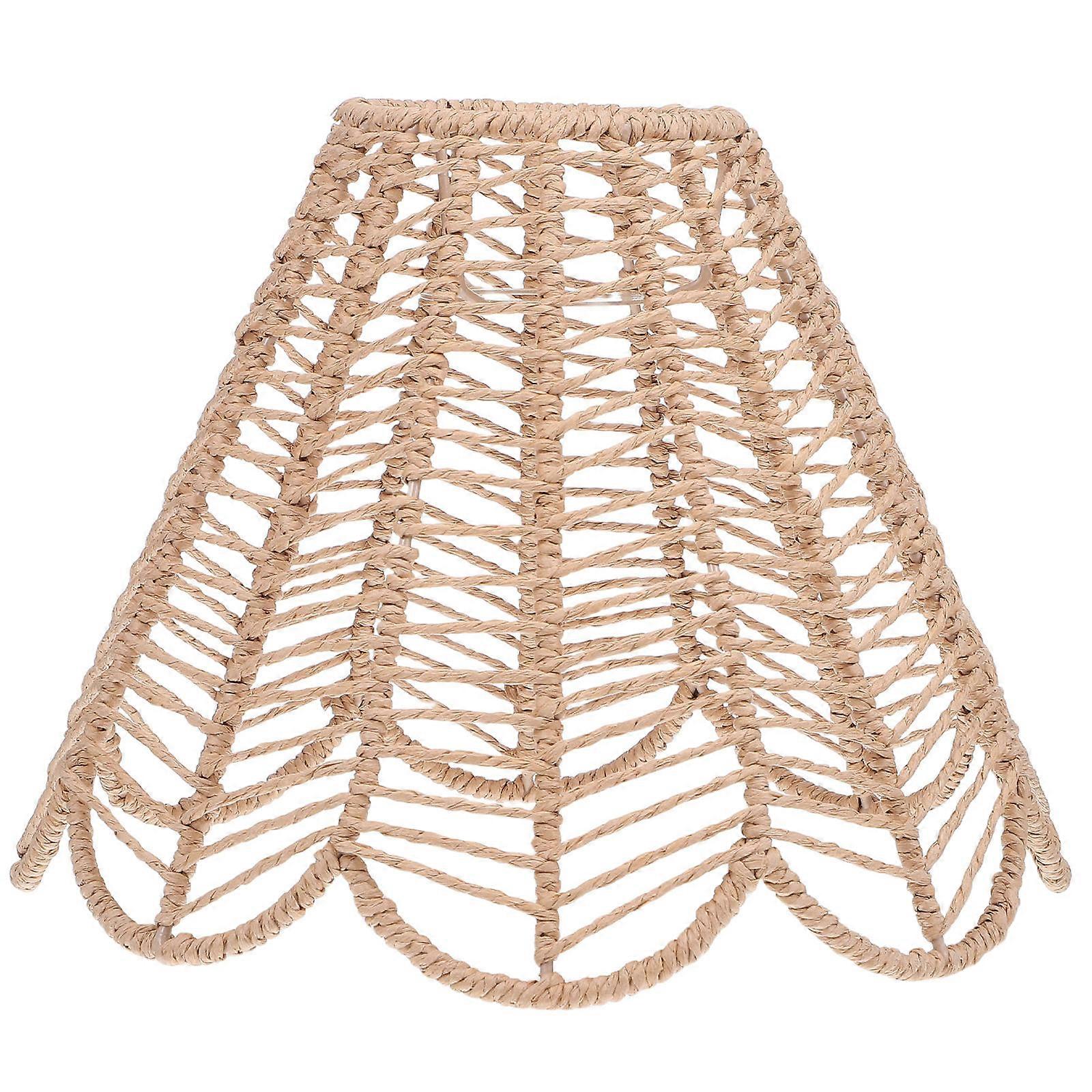 Handwoven Vintage Paper Rope Pendant Lampshade – Decorative Ceiling Light Shade for Cafes, Bars, and Restaurants – Unique Artisan Design, Easy