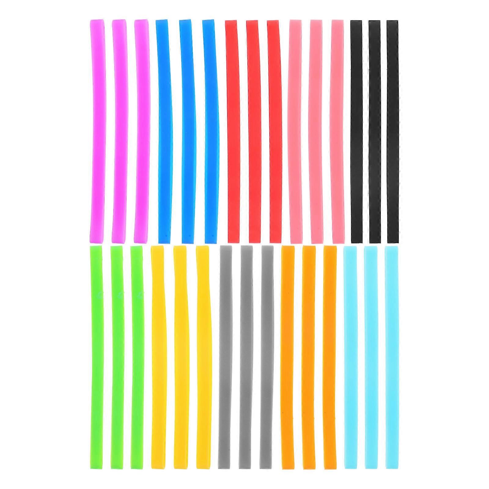 Journal Elastic Band Binding Securing Books For Travel Notebooks Assorted Color Round Simple Design 30Pcs