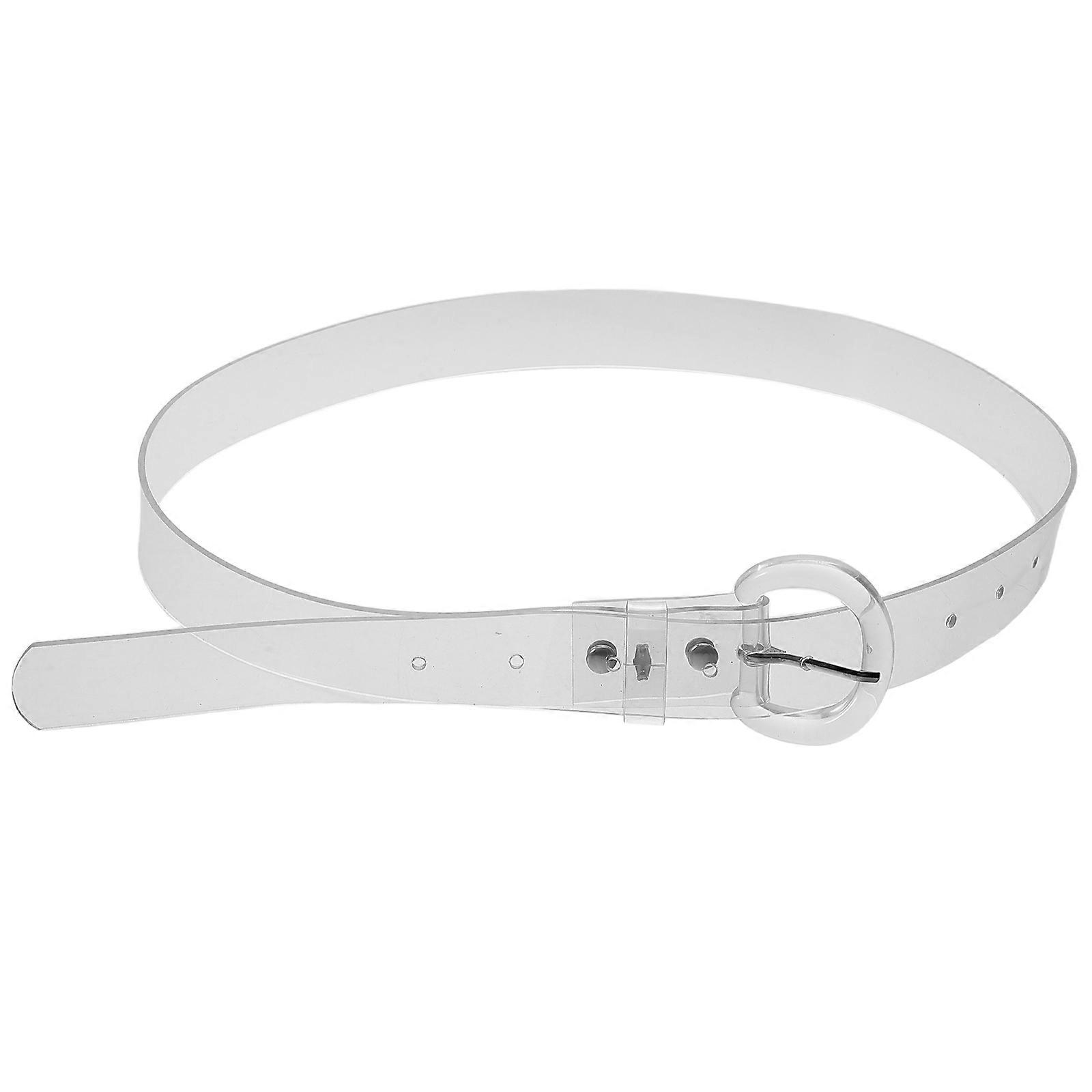 Transparent Adjustable Waist Belt for Women – Durable PVC Resin & Iron, High Waist Elastic Fashion Accessory for Jeans, Dresses, Sweaters –
