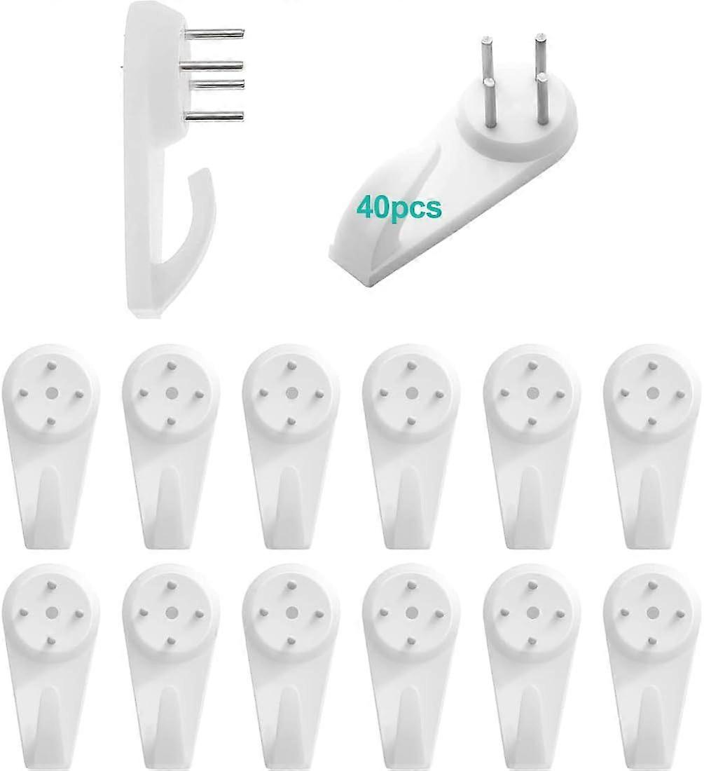 40pcs photo frame wall hooks, traceless wall hanging hooks