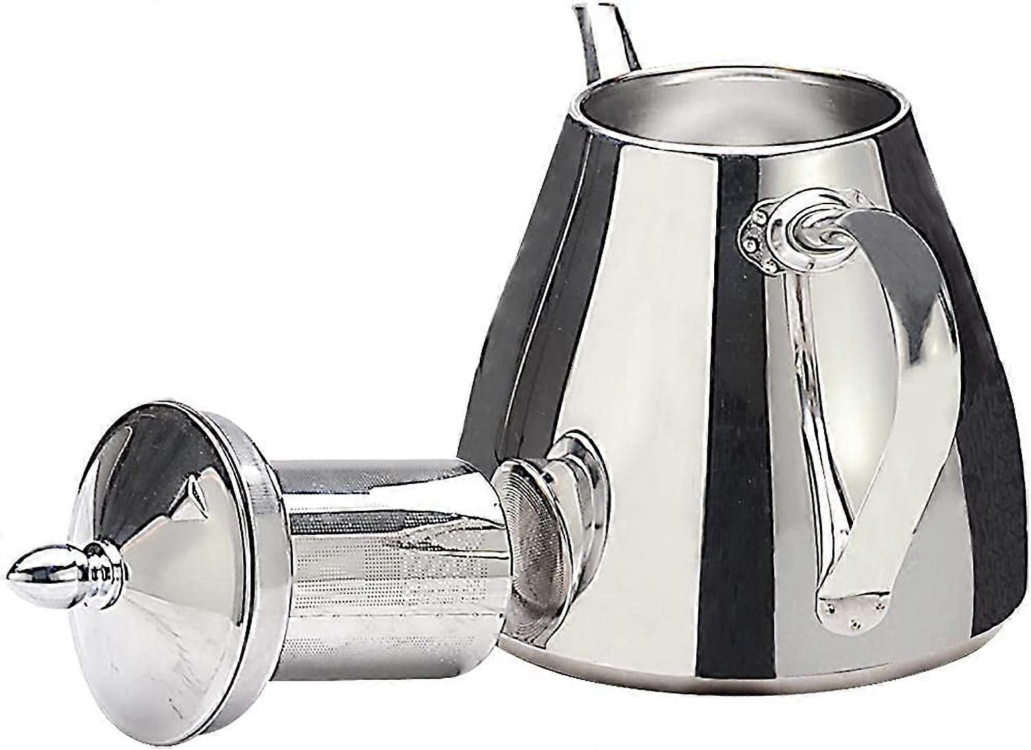 Stainless Steel Teapot with Strainer Insert, Teapots, 2.0 L With Tea Filter 2.0 Liter