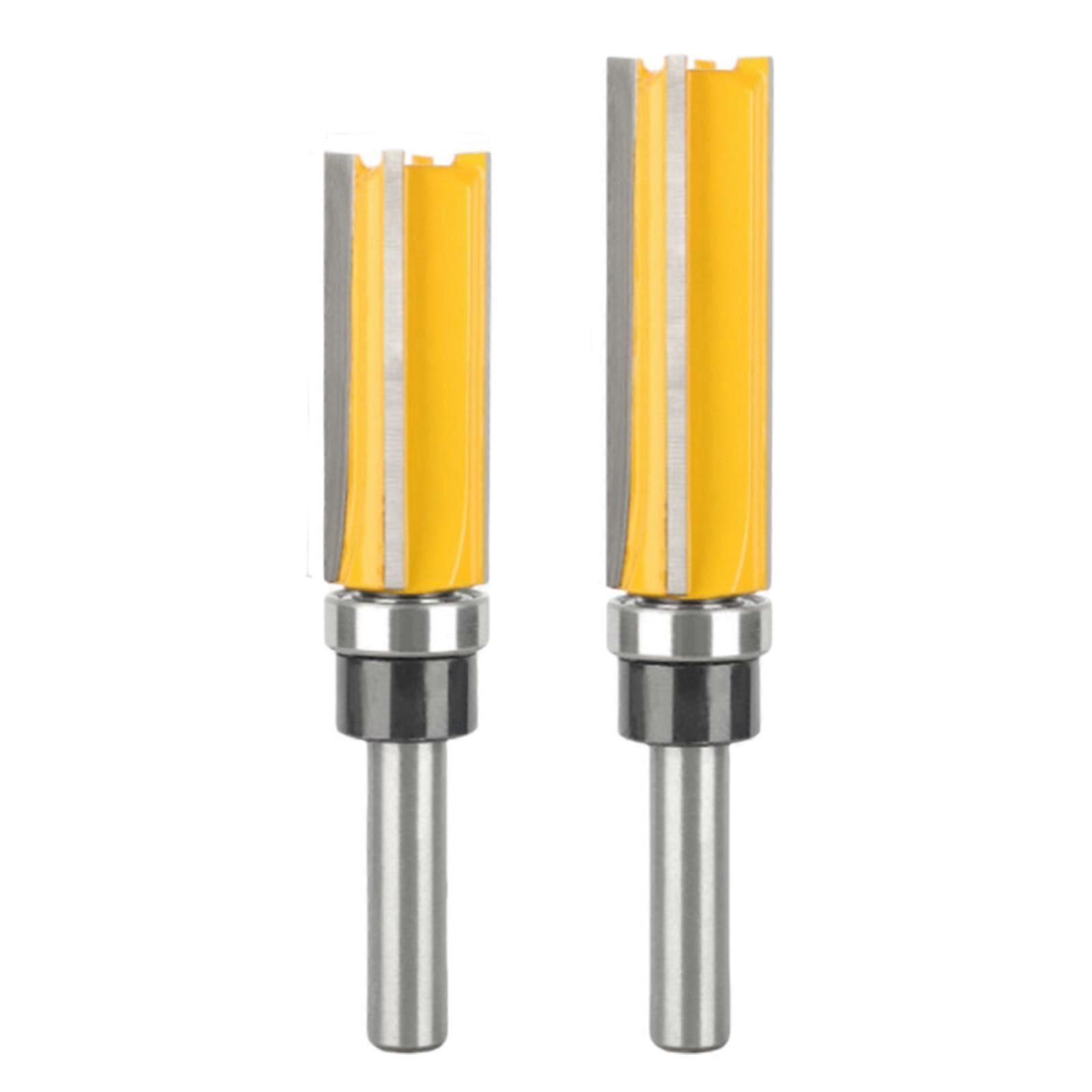 4 Flute Wood Router Bit Suitable for High Efficiency Milling Edging Trimming Smooth Finishing Cutting 8mm Shank 2Pieces