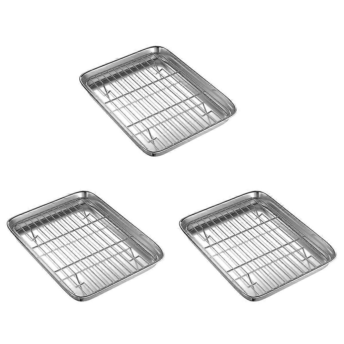 Toaster Oven Tray and Rack Set, with Cooling Rack,Dishwasher Safe